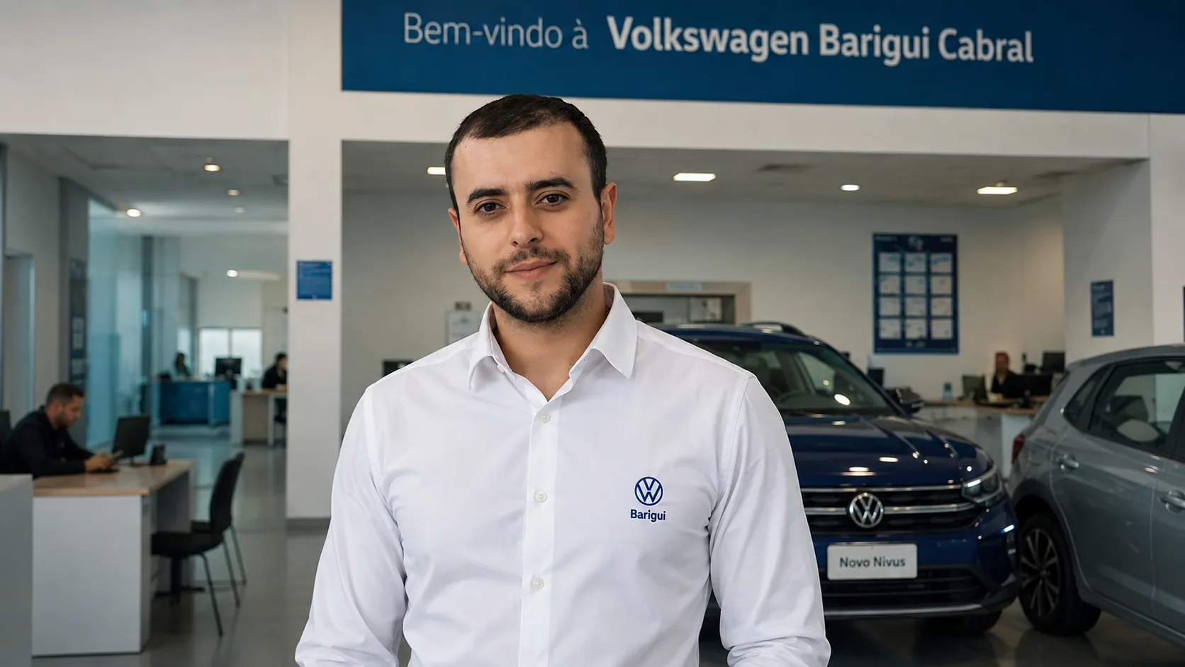 Eduardo Kinelski no showroom da VW Barigüi Cabral